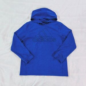 Adidas Climalite Athletic Kid's Blue Long sleeve Hoodie Shirt